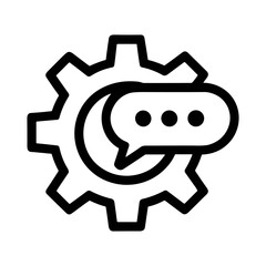 Settings Chat Icon Representing Automated Messaging