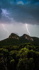 Stormy mountainscape