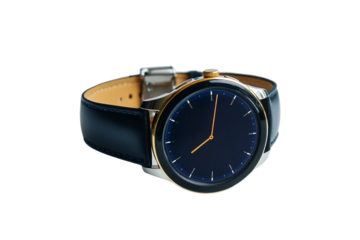 Classic Round Dial Smartwatch isolated on transparent background