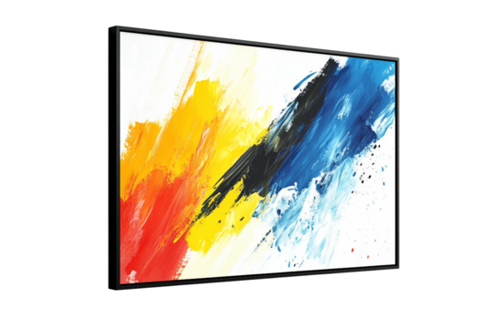 Classic wall art painting isolated on transparent background