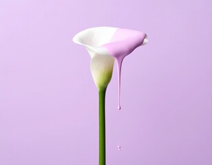 Painted Calla Lily drips purple