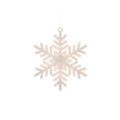 Christmas snowflake decoration isolated on a white background, a perfect winter holiday design element