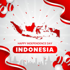 Gradient illustration for indonesia independence day celebration