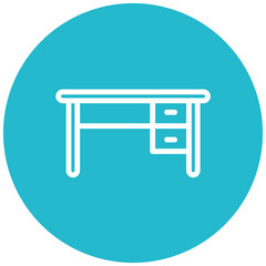 Desk line icon style