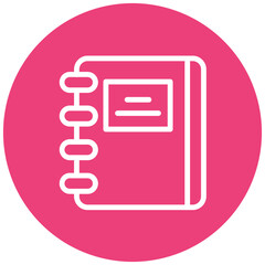 Notebook line icon style