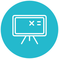 Blackboard line icon style