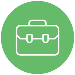 Briefcase line icon style