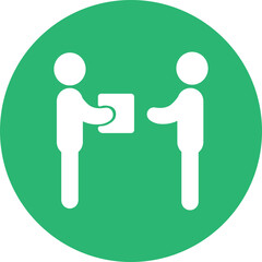 delivery icon on green background