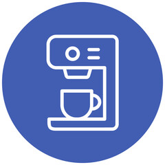 Coffee Machine line icon style