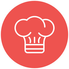 Chef Hat line icon style