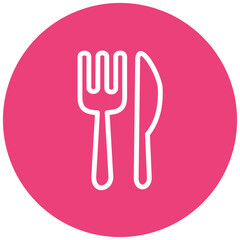 Cutlery line icon style