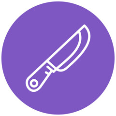 Knife line icon style