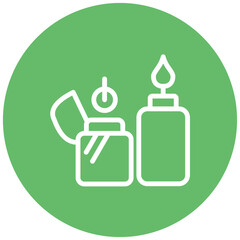 Stove Lighter line icon style