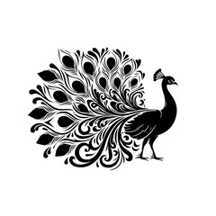 Colorful Majestic Peacock Vector Illustration