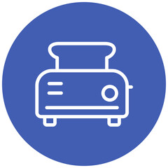 Toaster line icon style