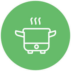 Fryer line icon style