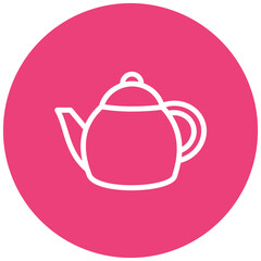 Teapot line icon style