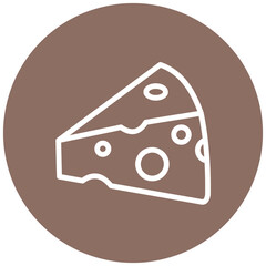 Cheese line icon style