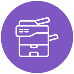 Photocopier line icon style