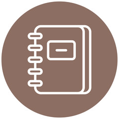 Notebook line icon style