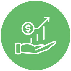 Revenue line icon style