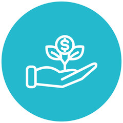 Savings line icon style