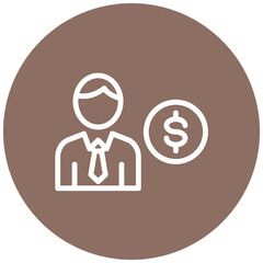 Accountant line icon style
