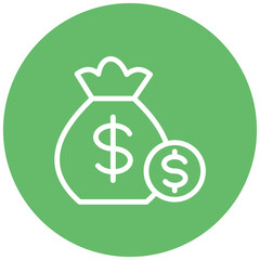 Debt line icon style