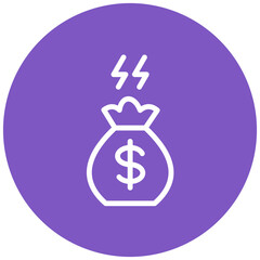 Expenses line icon style