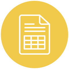 Spreadsheet line icon style