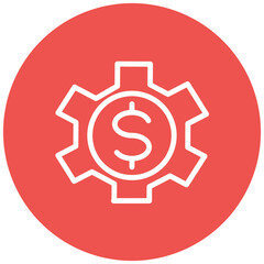 Money Management line icon style