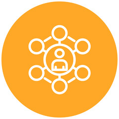 Networking Line Icon Style