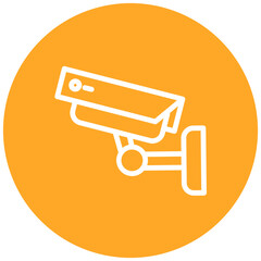 Cctv Camera Line Icon Style