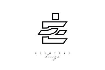 JE Creative Monogram Logo Design - Minimalist Typography Design Concept