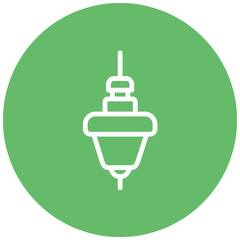 Hang Lamp Line Icon Style