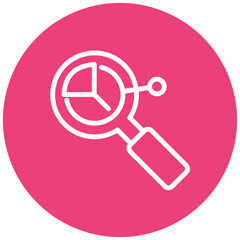 Market Research Line Icon Style