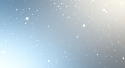Soft snowflakes falling against a gradient blue background