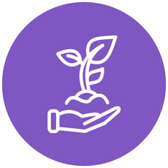 Replant Line Icon Style