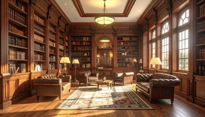 Vintage classic calligraphy landscape