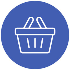 Shopping Basket Line Icon Style