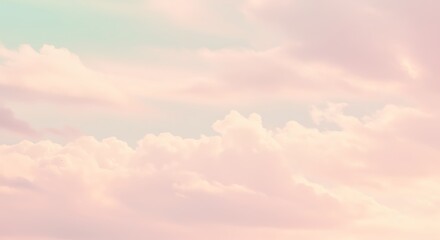 Fototapeta premium Soft pink and pale blue clouds pastel