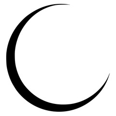 Thin crescent moon silhouette © Breck