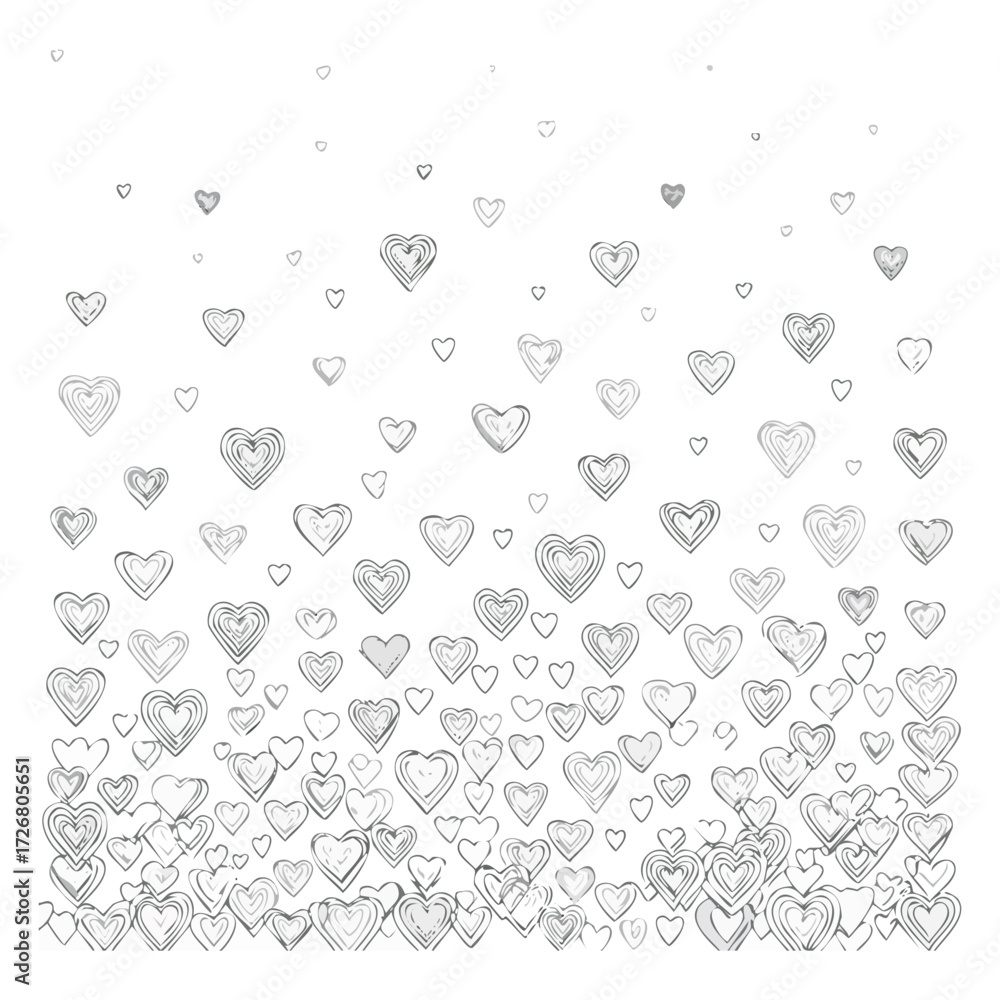 Canvas Prints background of falling tiny hearts