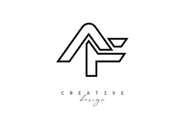 AF Creative Monogram Logo Design - Minimalist Typography Design Concept