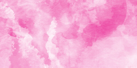 Soft smeared aquarelle painted magenta watercolor canvas for splash design,  abstract pink backdrop with smooth pastel watercolor wet texture for design, modern aquarelle painted pink watercolor.
