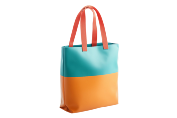 Elegant Trendy Tote Bag Isolated on Transparent Background