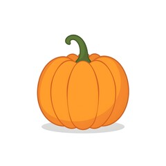 Autumn pumpkin isolated vector cartoon