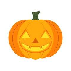 Smiling halloween pumpkin vector isolated