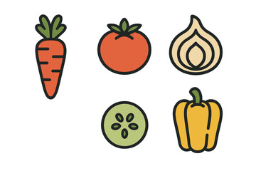 Fresh vegetables displayed in a simple design showcasing diverse produce for healthy cooking ideas