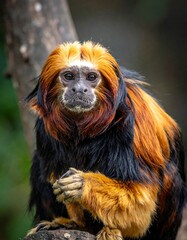 Close-up of a golden lion tamarin